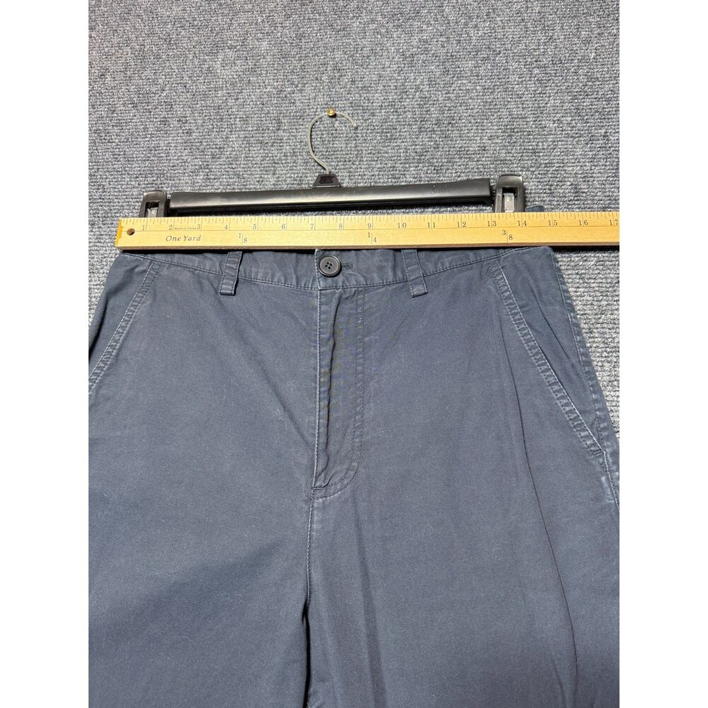 COS‎ Navy High Rise Cotton Chino Trousers US 6 Minimalist Straight Leg - Picture 6 of 7